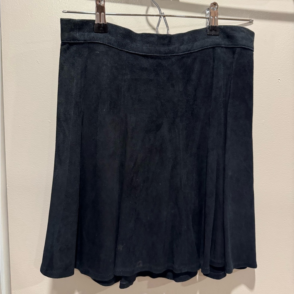 Rag & Bone Navy Suede Skirt
